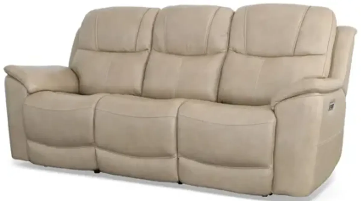 Crew Pebble Leather Power Reclining Sofa