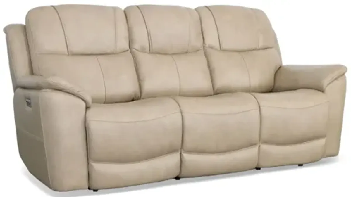 Crew Pebble Leather Power Reclining Sofa