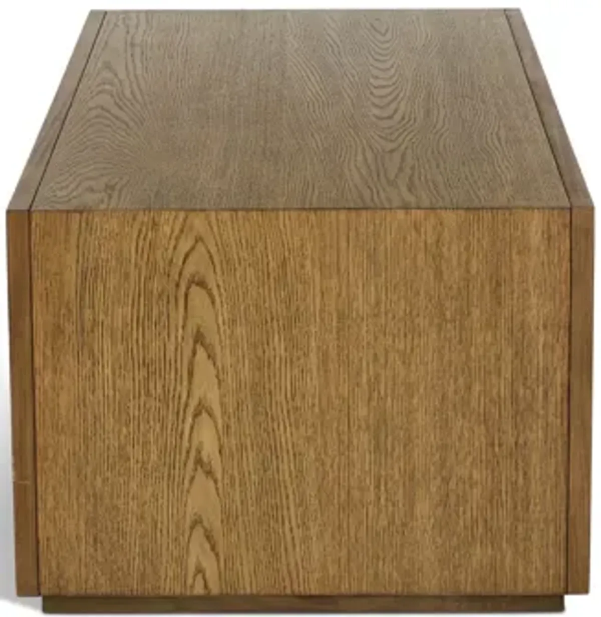 Waterfall Brown Rectangular Coffee Table with Casters