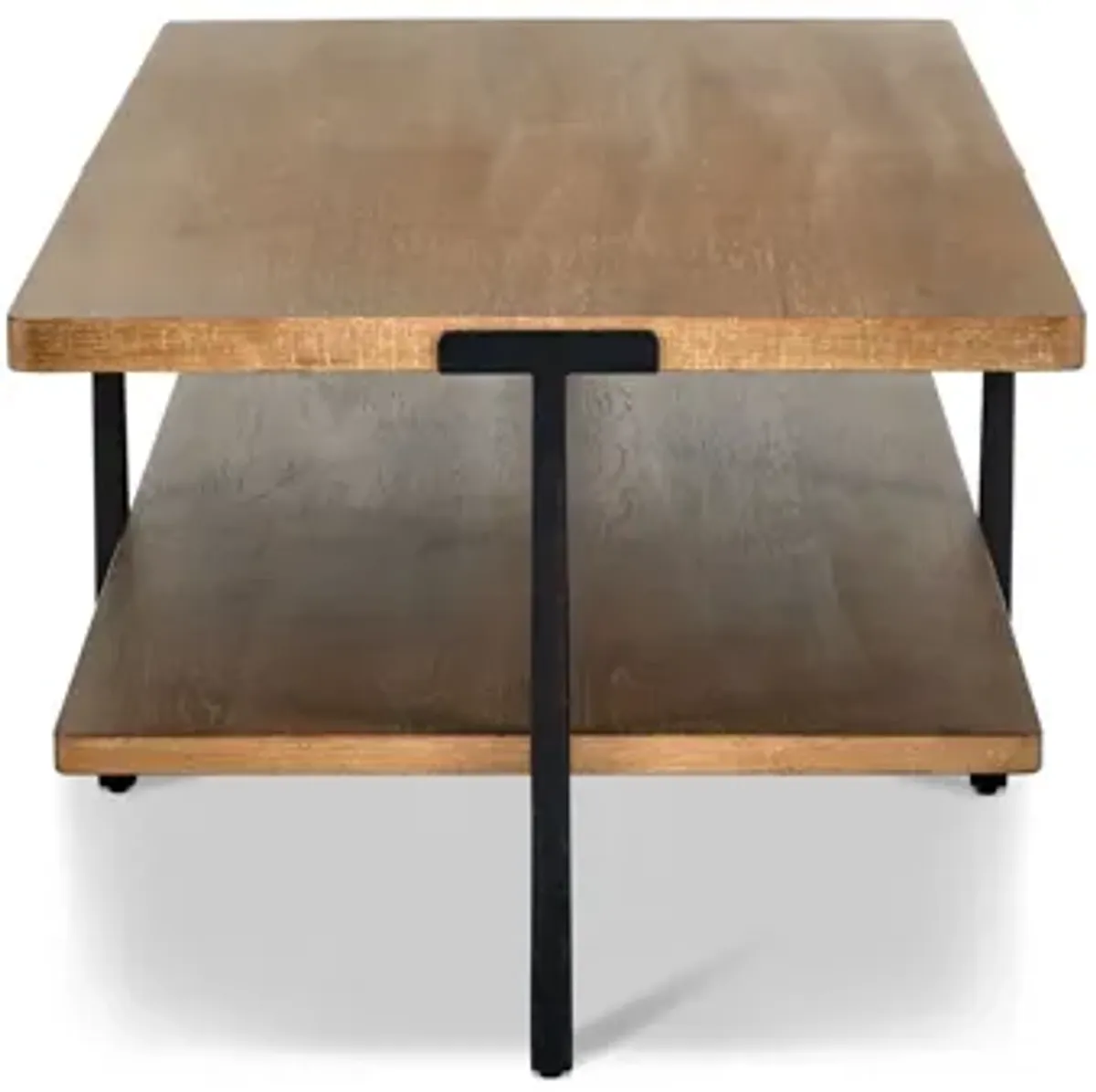 Millwork Brown Rectangular Coffee Table