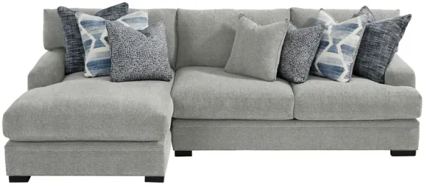 Bulova Silver 2-Piece Sectional with Left Arm Facing Chaise