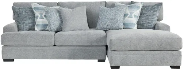 Bulova Silver 2-Piece Sectional with Right Arm Facing Chaise