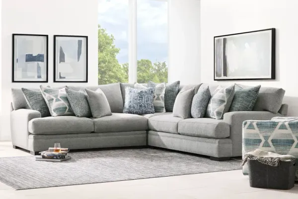 Bulova Silver 3-Piece Sectional