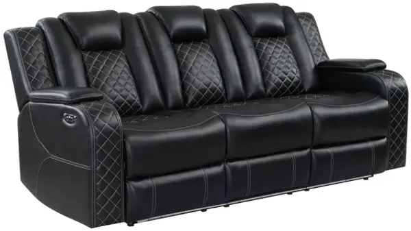 Radiant Power Reclining Sofa - Black