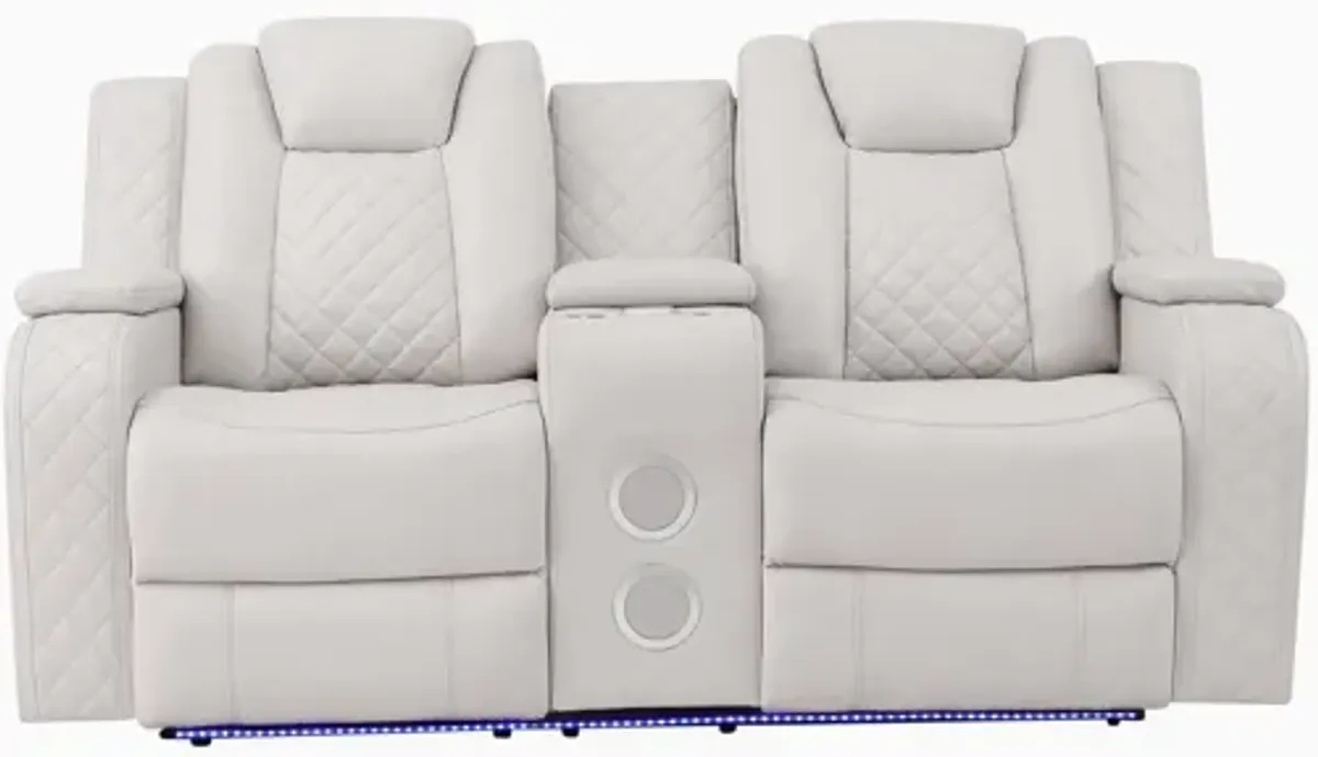 Radiant Power Reclining Loveseat - Gray