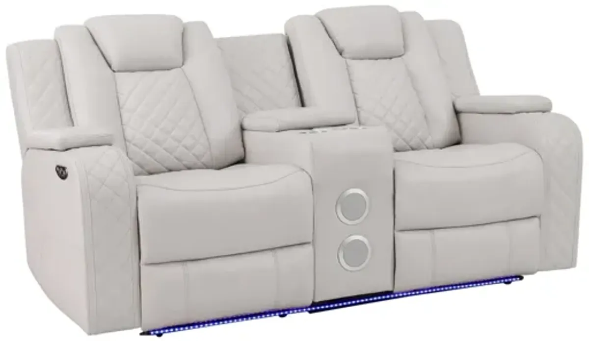 Radiant Power Reclining Loveseat - Gray