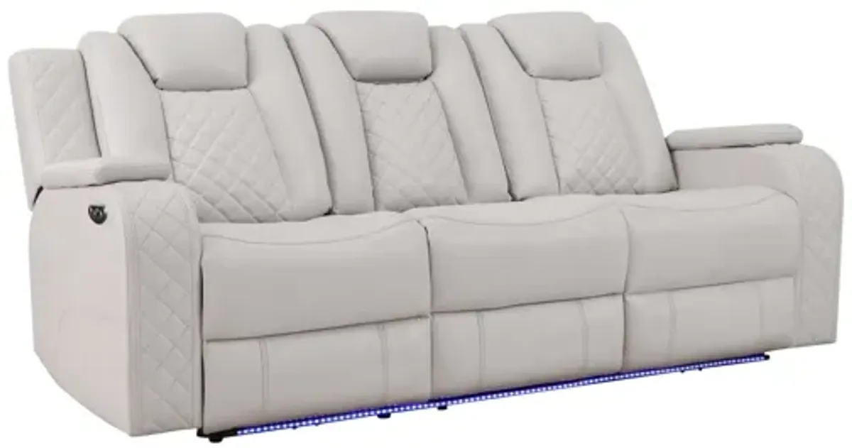 Radiant Power Reclining Sofa - Gray