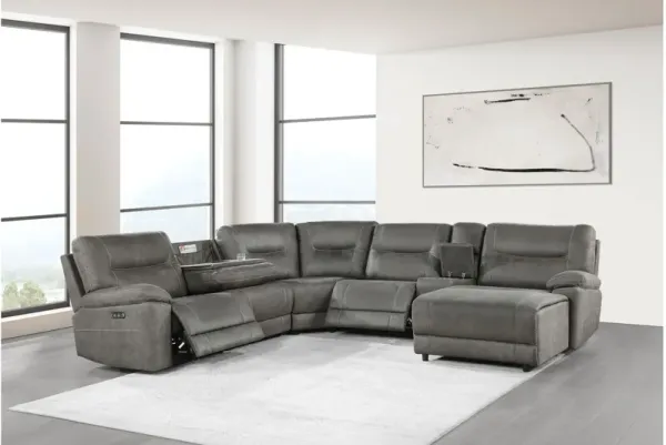 Rhett 6-Piece Reclining Sectional with Right Chaise