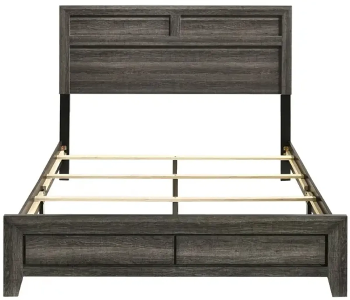 Issac Queen Panel Bed in a Box with USB Port