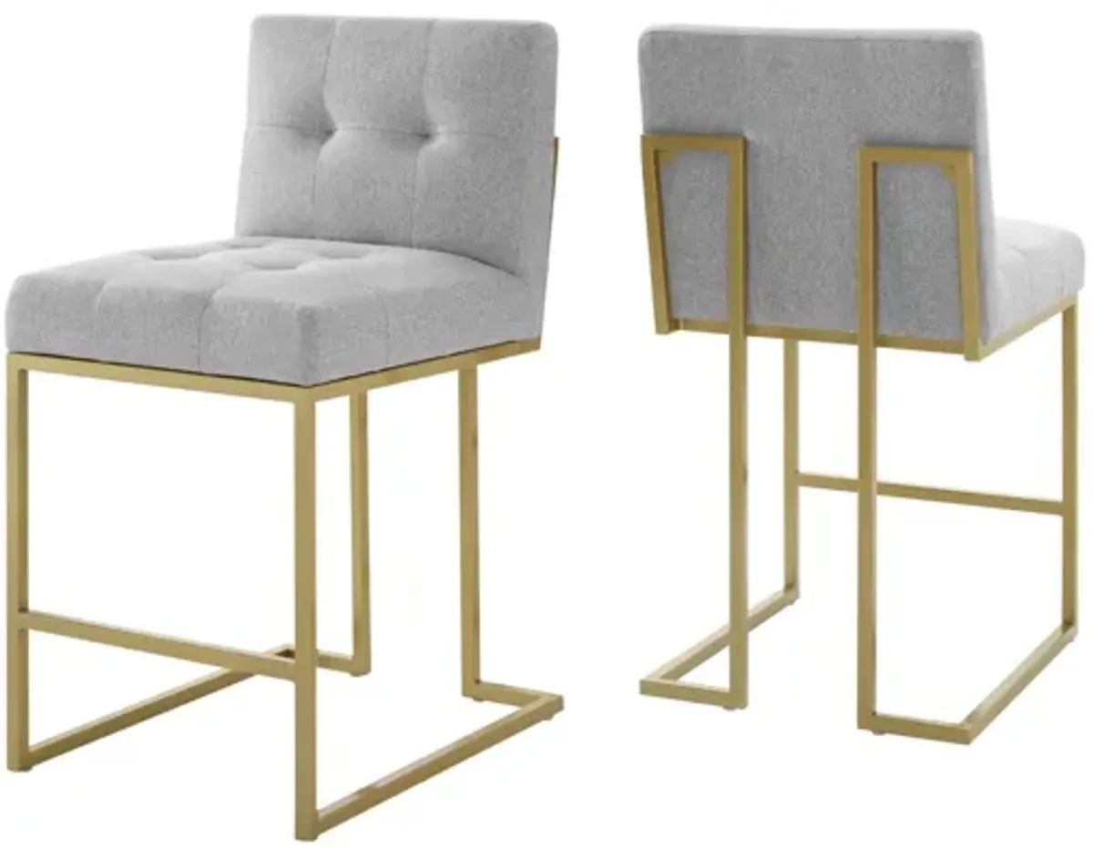 Privy Upholstered Fabric Counter Stool Set of 2