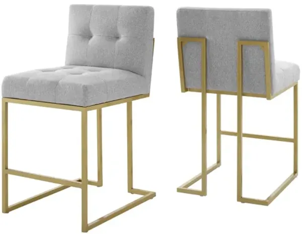 Privy Upholstered Fabric Counter Stool Set of 2