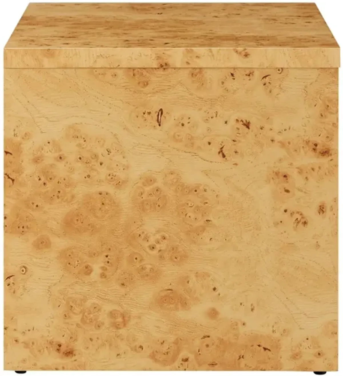 Hudson 1-Drawer Burl Wood Nightstand