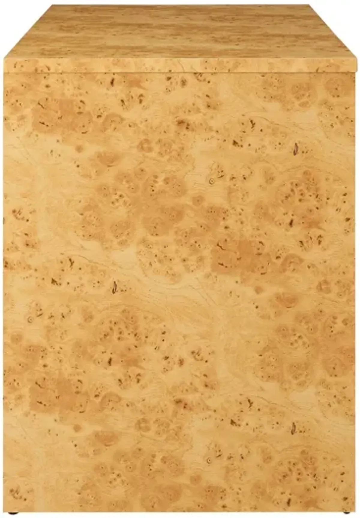Hudson 2-Drawer Burl Wood Desk