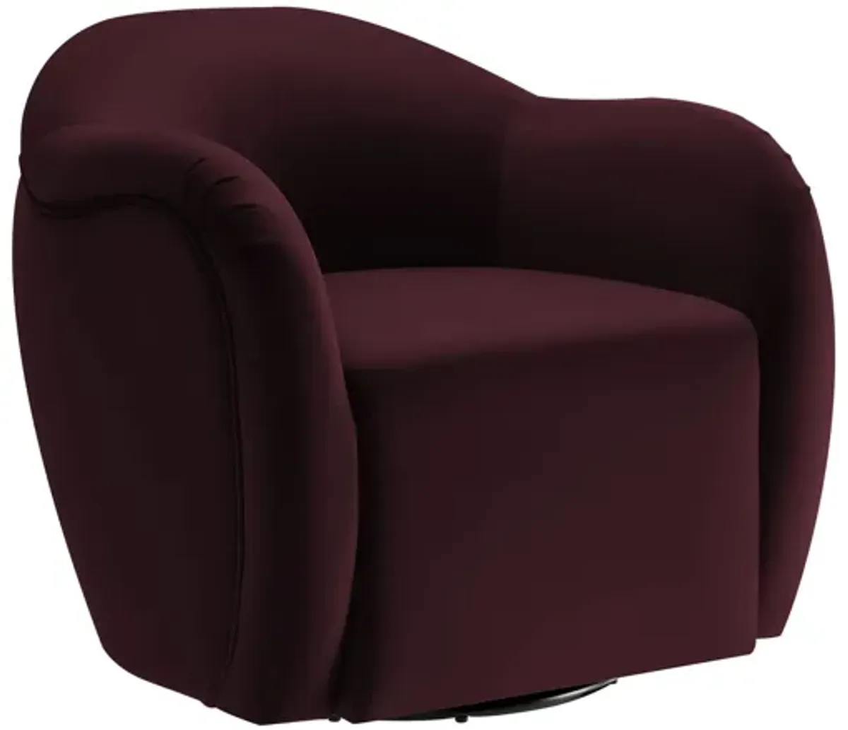 Compose Performance Velvet Swivel Armchair