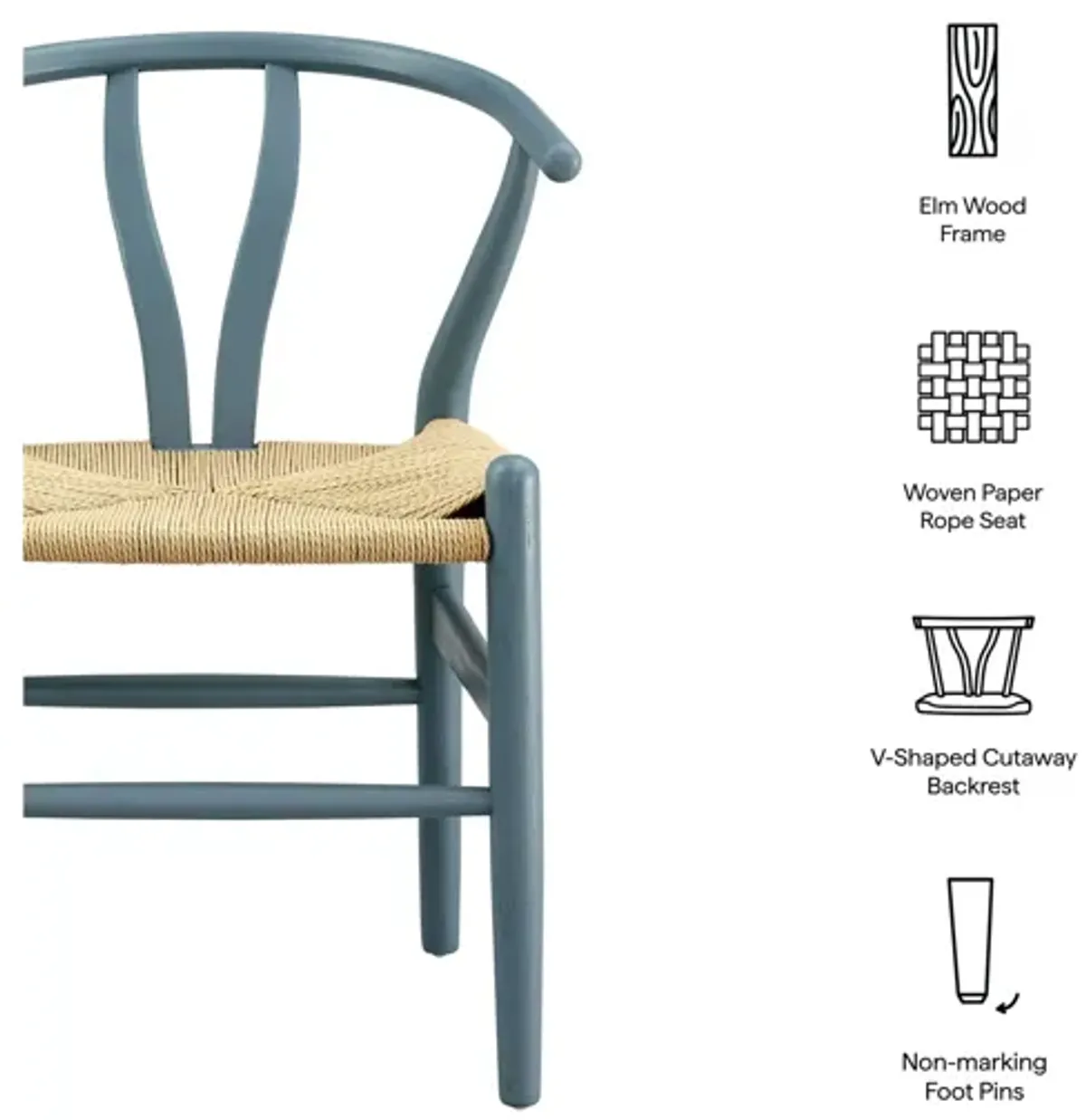 Amish 29" Wood Dining Chair - Harbor Blue
