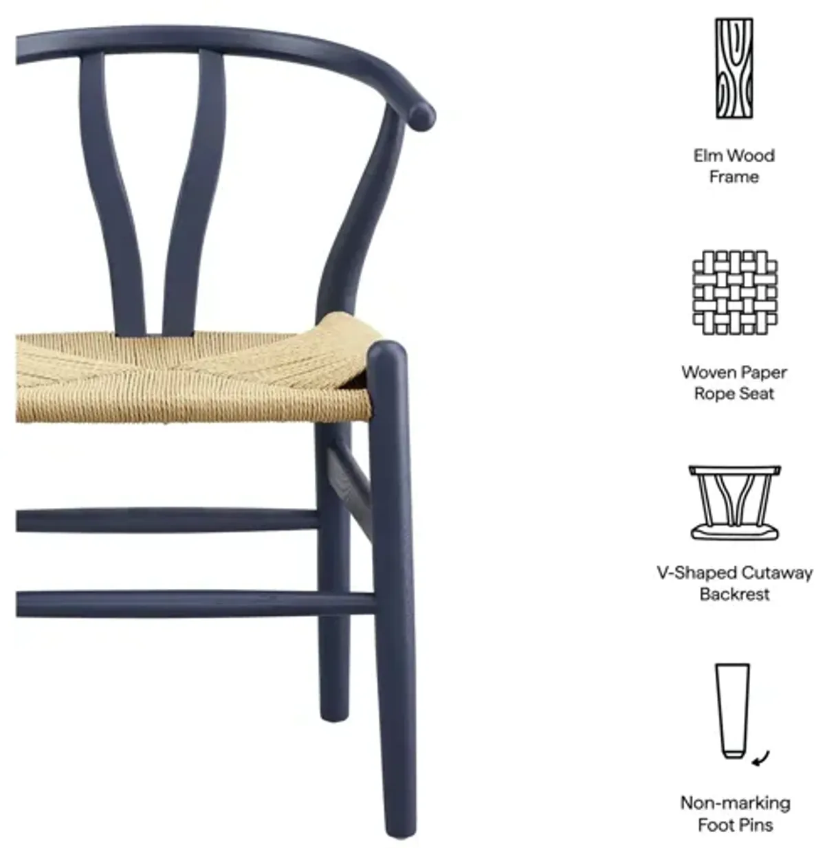Amish 29" Wood Dining Chair- Midnight
