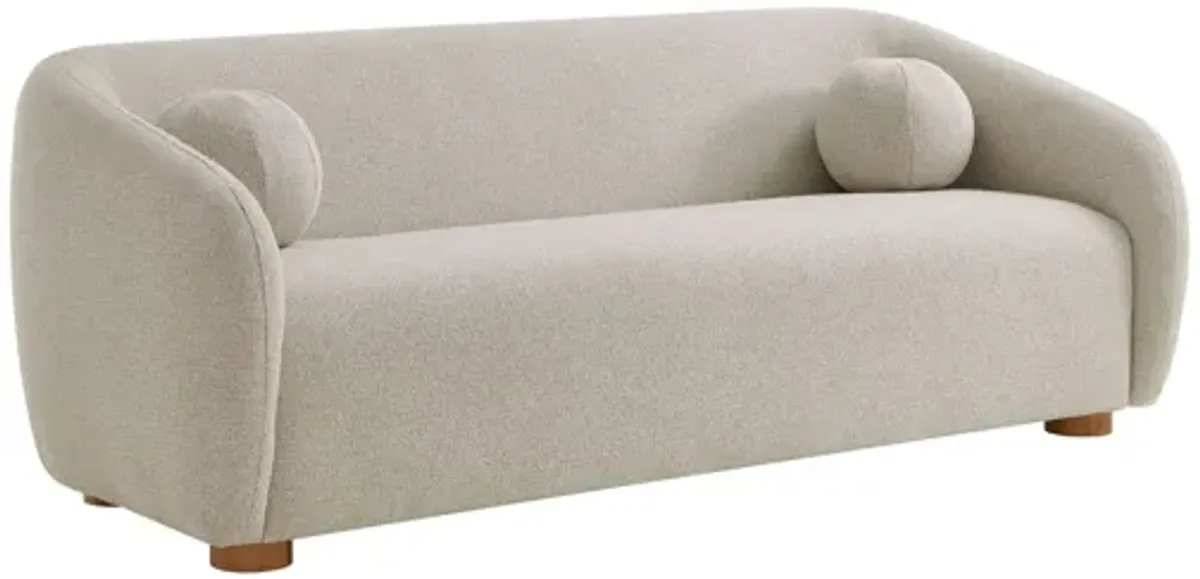 Holland 85" Chenille Fabric Sofa  - Dove Gray