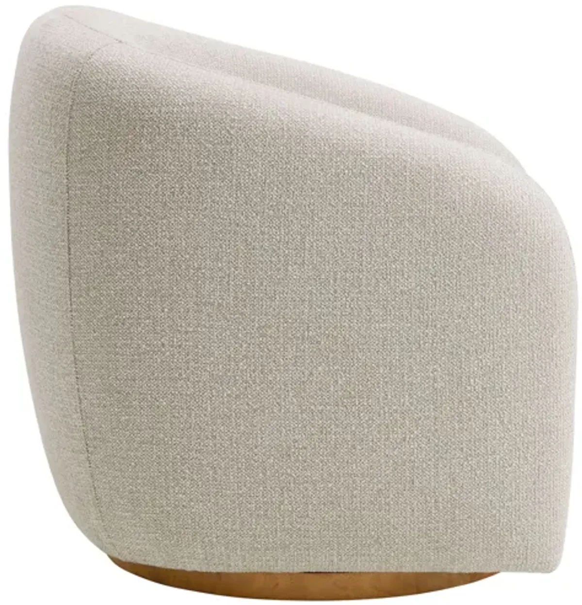 Holland Swivel Chenille Fabric Armchair  - Dove Gray