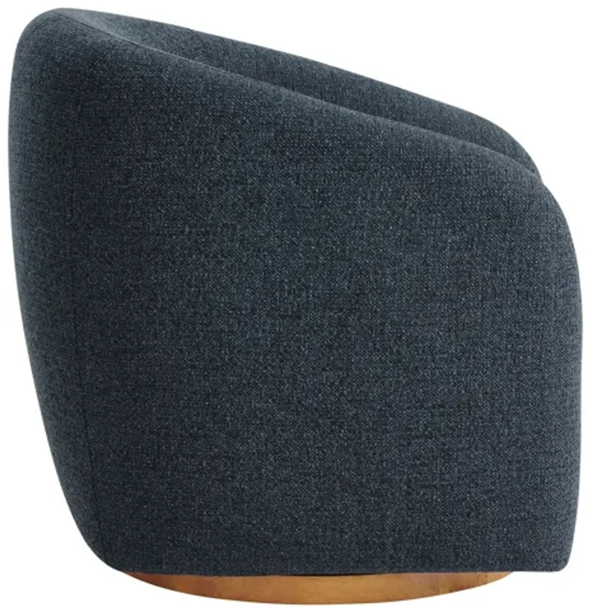 Holland Swivel Chenille Fabric Armchair  - Navy