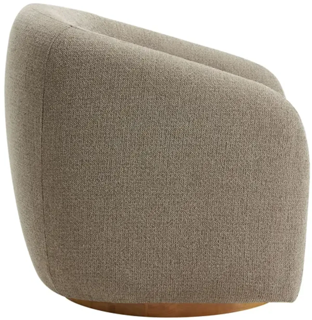 Holland Swivel Chenille Fabric Armchair  - Taupe
