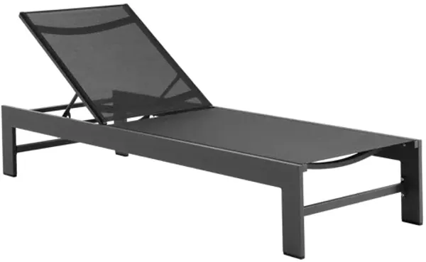 Tahoe Outdoor Patio Mesh and Aluminum Chaise Lounge