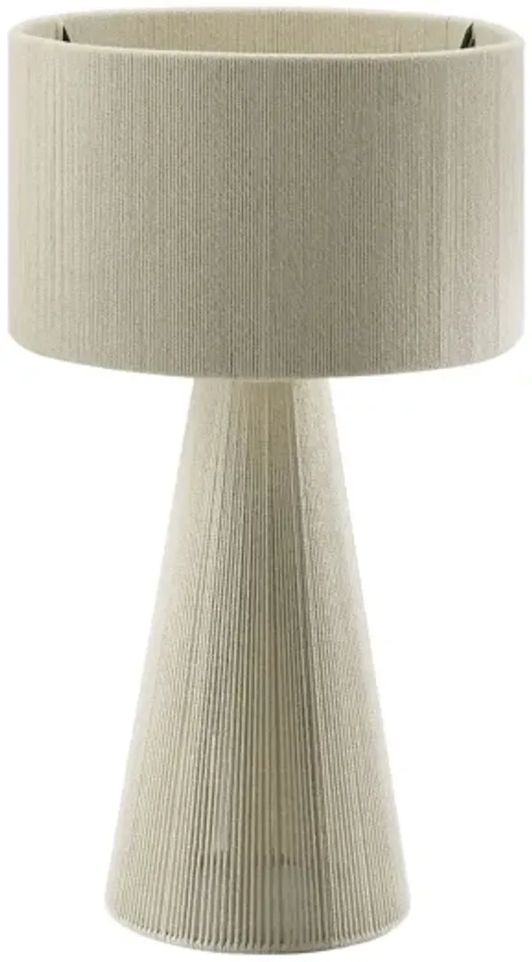 Gia Handwoven Cotton Thread Striped or Plain Table Lamp by Modway