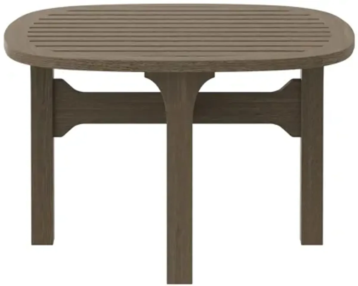 Saratoga Square Outdoor Patio Teak Wood Side Table by Modway