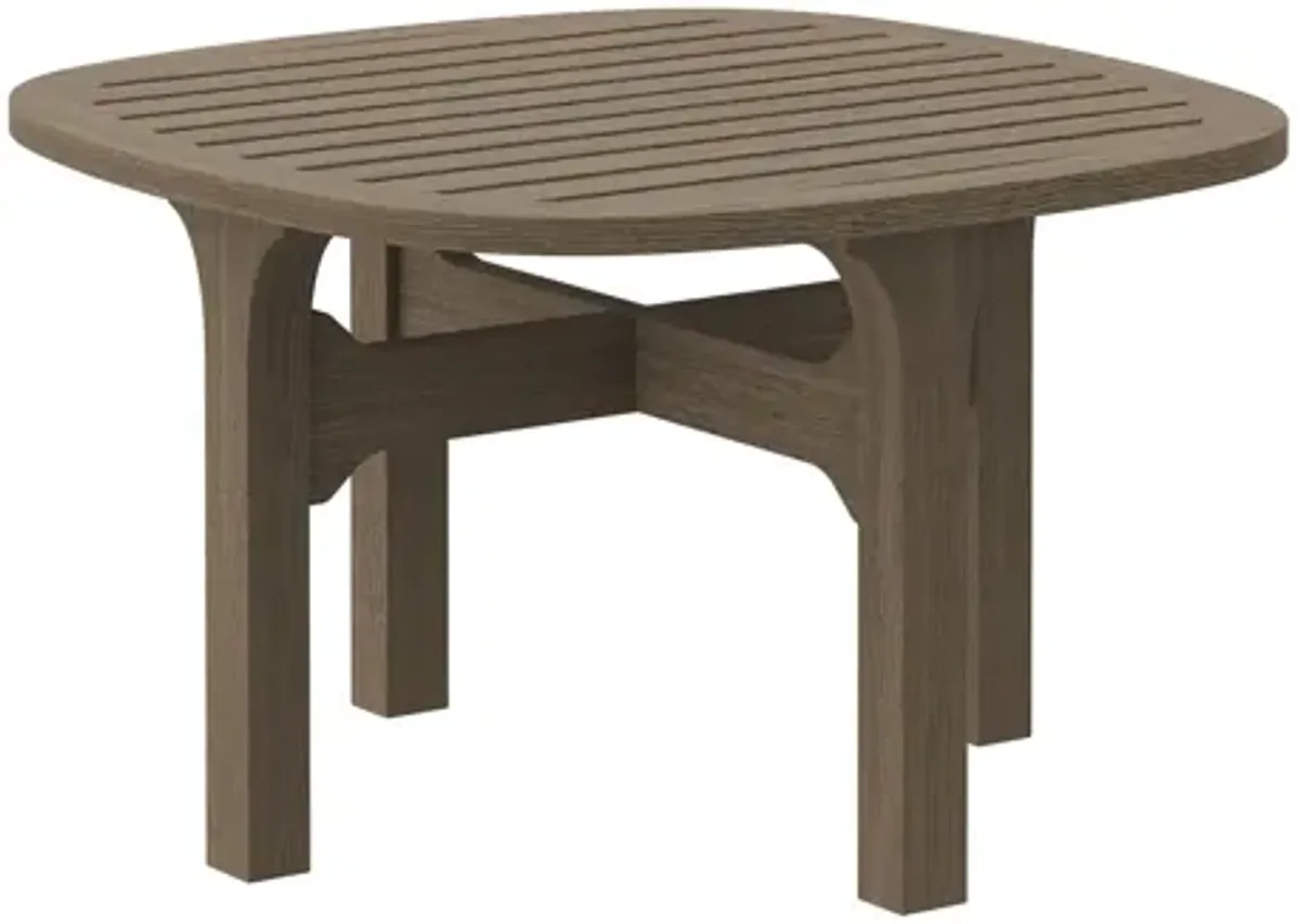 Saratoga Square Outdoor Patio Teak Wood Side Table by Modway
