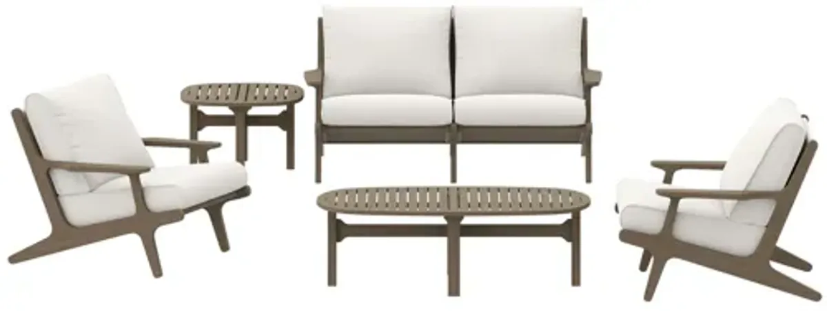 Saratoga 5-Piece Outdoor Patio Teak Wood Furniture Set by Modway