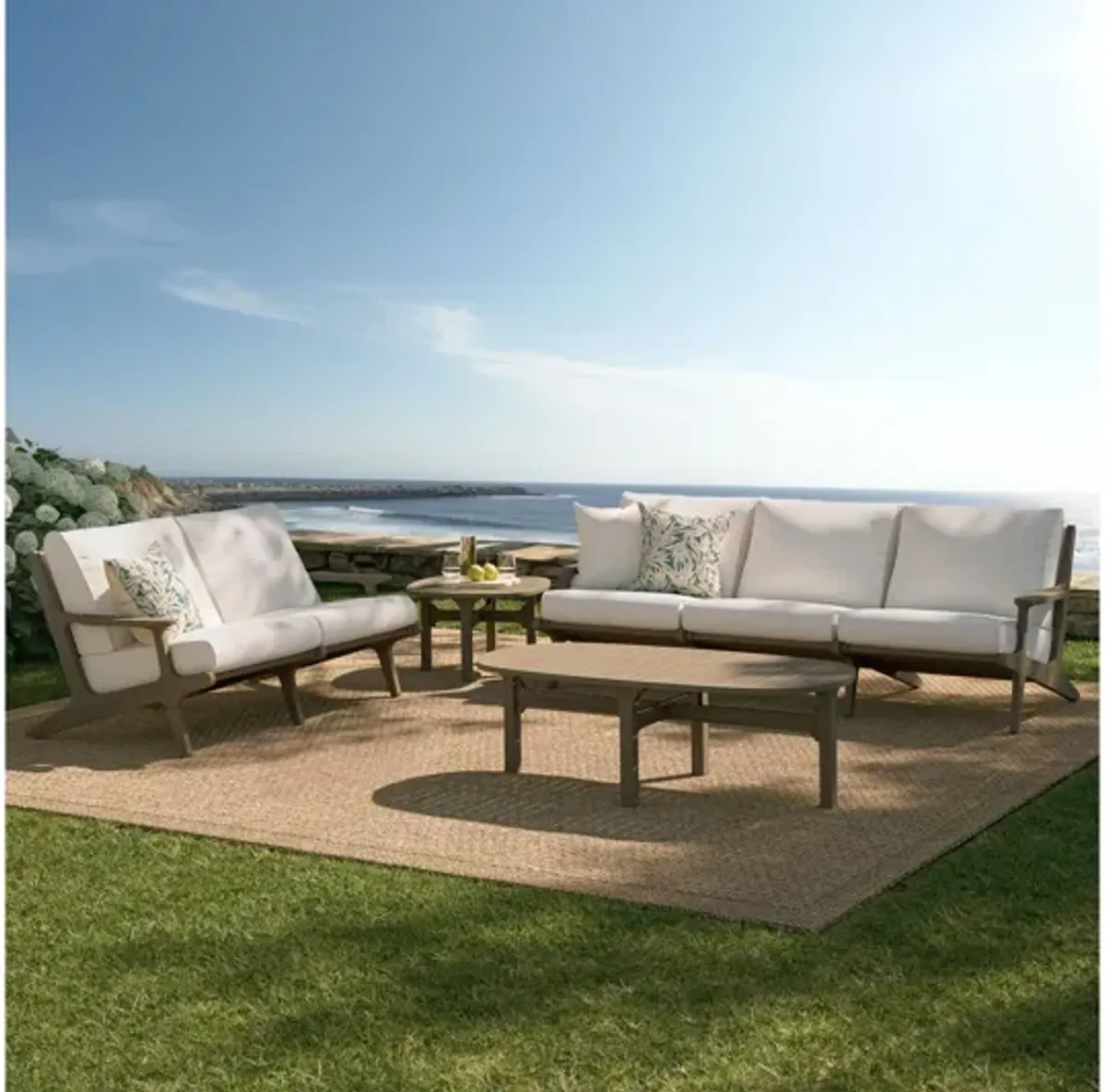 Saratoga 4-Piece Outdoor Patio Teak Wood Furniture Set by Modway