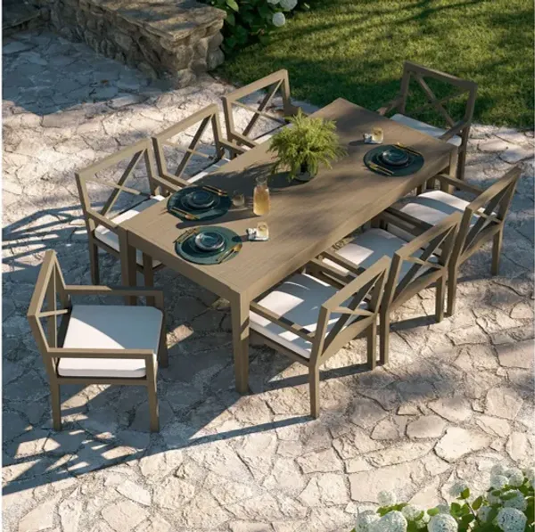 Northlake 9-Piece Outdoor Patio Teak Wood Dining Set by Modway
