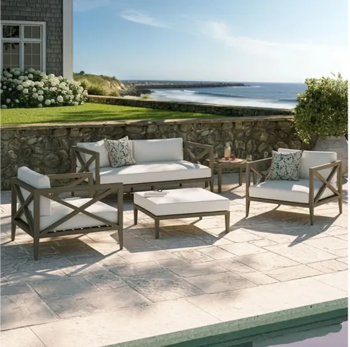 Northlake 5-Piece Outdoor Patio Teak Wood Furniture Set by Modway