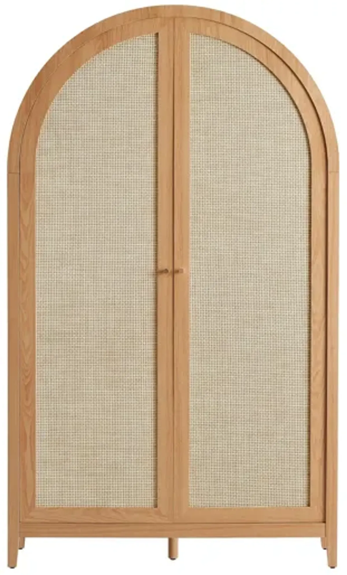 Calista 79" Tall Wide Rattan Arched Storage Cabinet by Modway