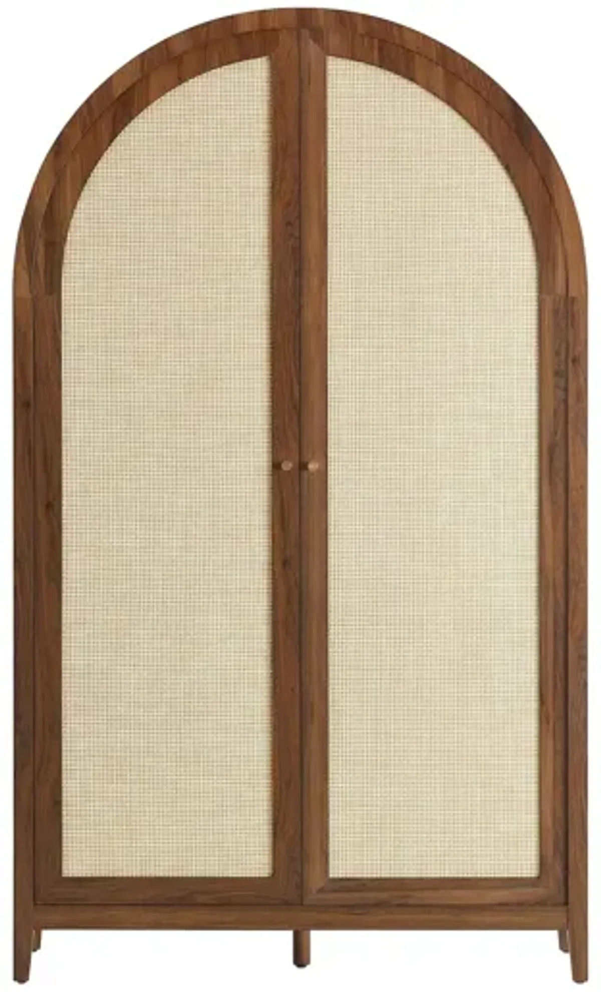 Calista 79" Tall Wide Rattan Arched Storage Cabinet by Modway