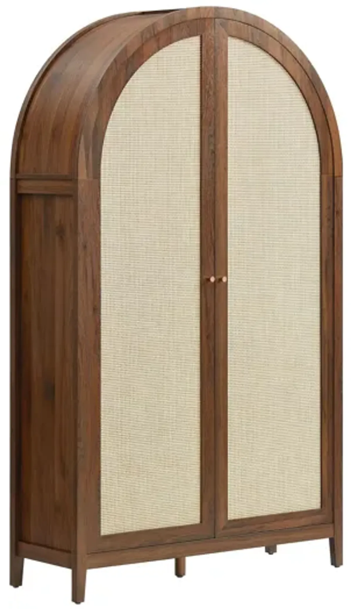 Calista 79" Tall Wide Rattan Arched Storage Cabinet by Modway