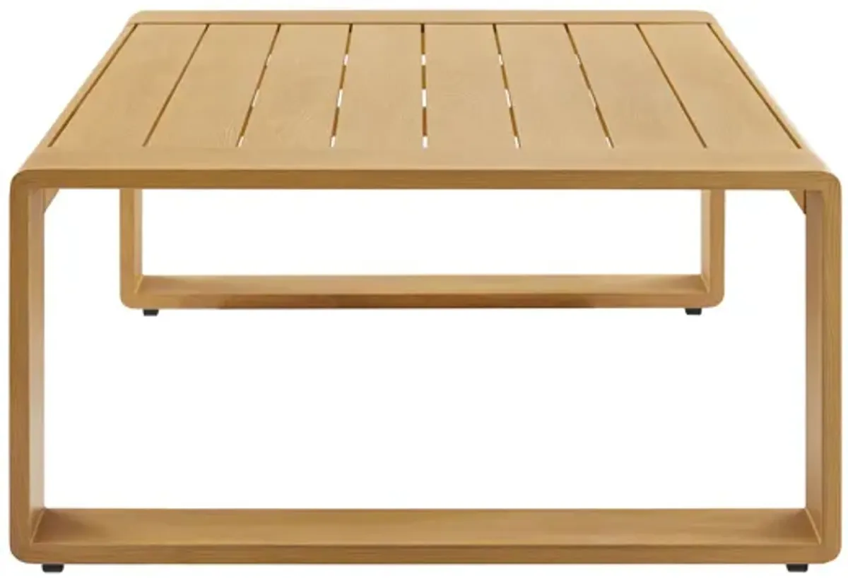 Lirienne Outdoor Patio Aluminum Faux Wood Coffee Table by Modway