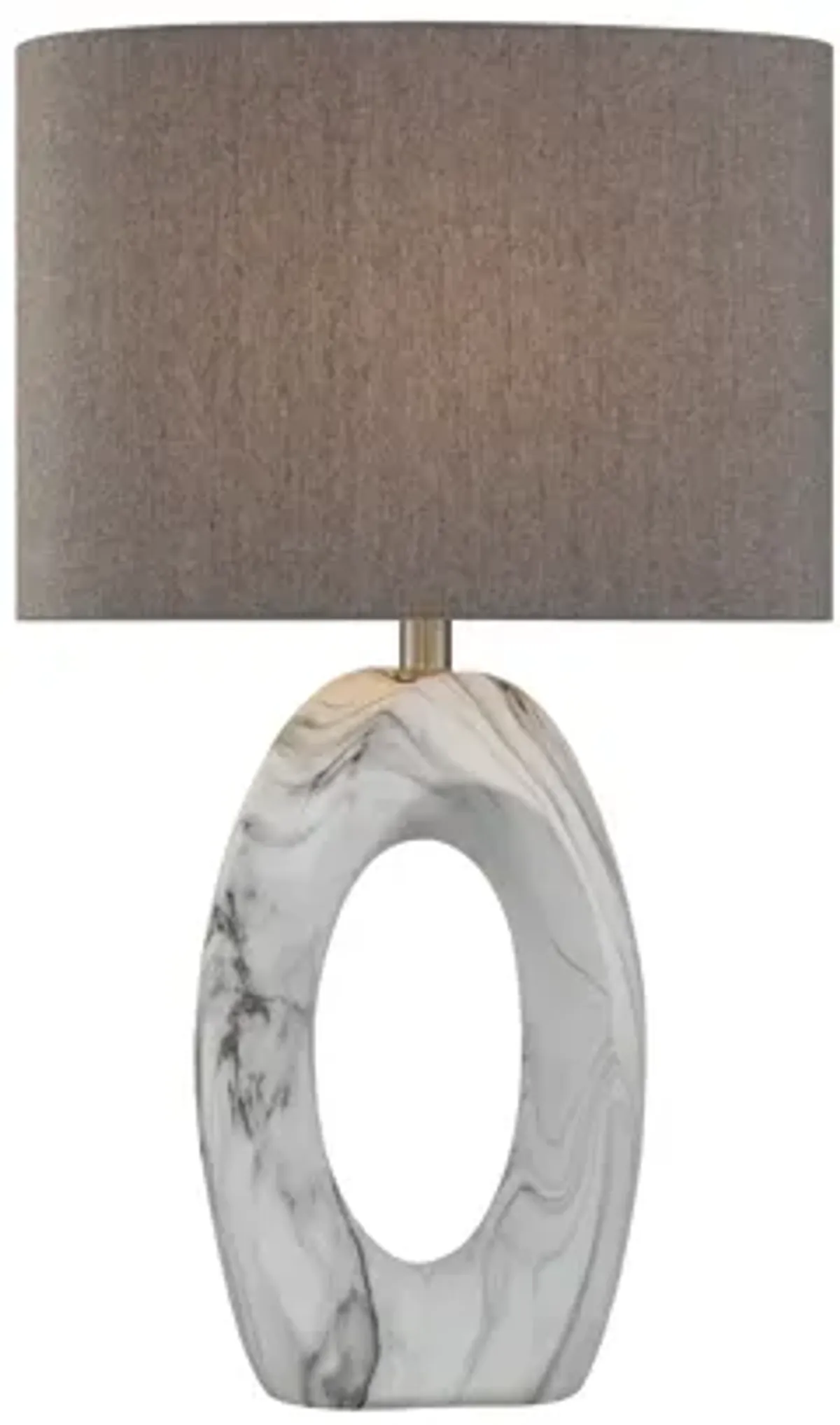 Clover II White Marble Table Lamp