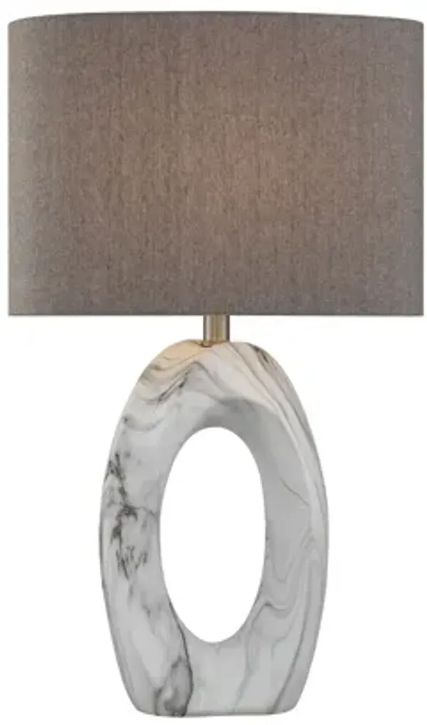 Clover II White Marble Table Lamp