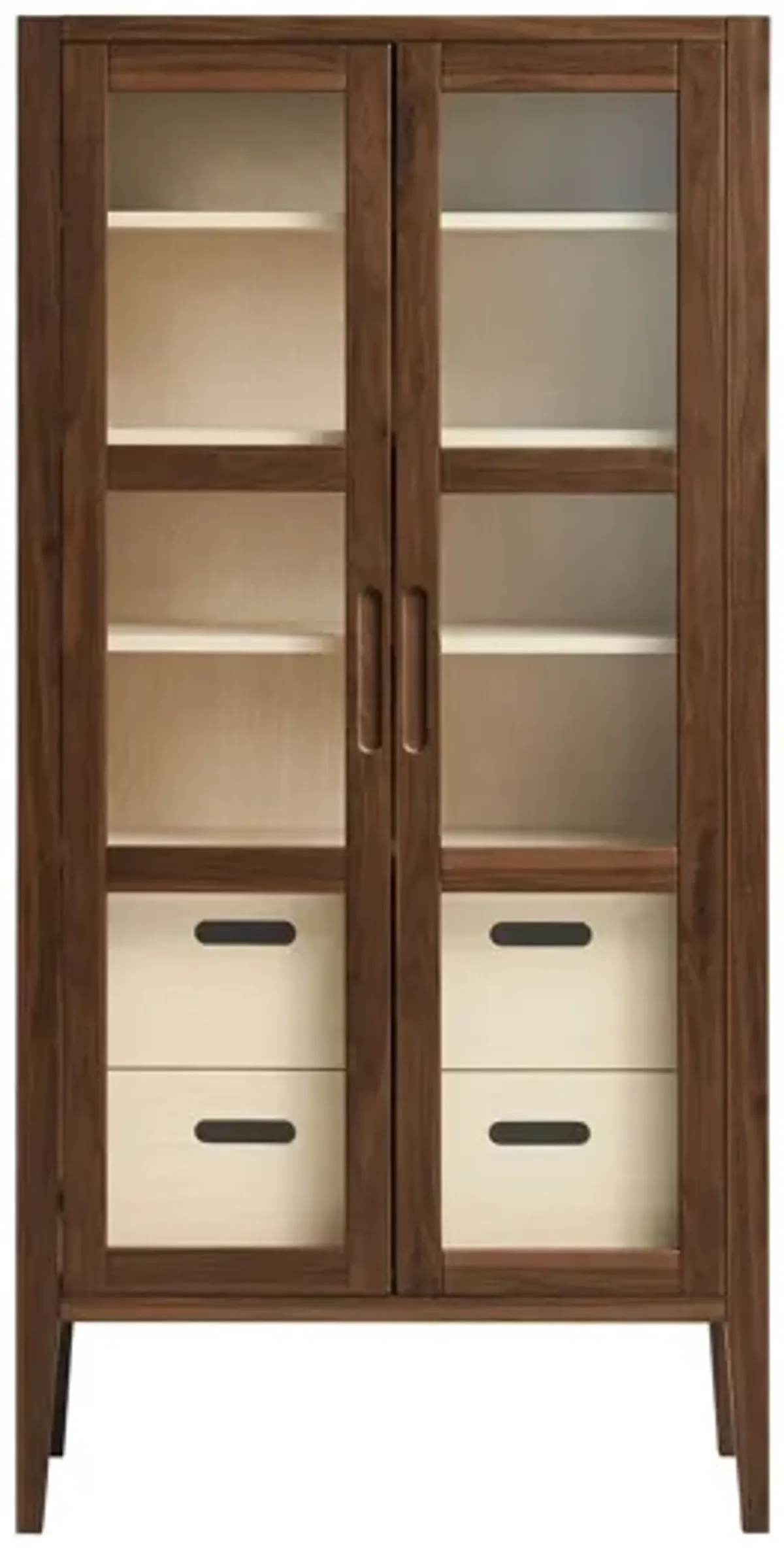 Nell 71" Glass Door Tall Display Storage Cabinet by Modway