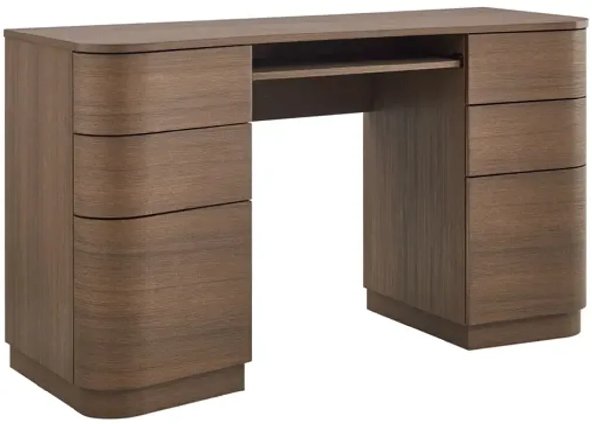 Mirae 55" 6-Drawer Curved Office Desk by Modway