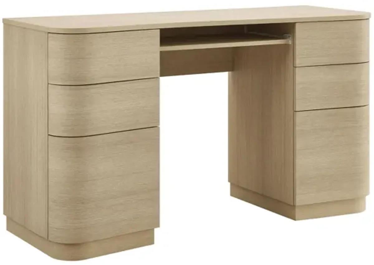 Mirae 55" 6-Drawer Curved Office Desk by Modway