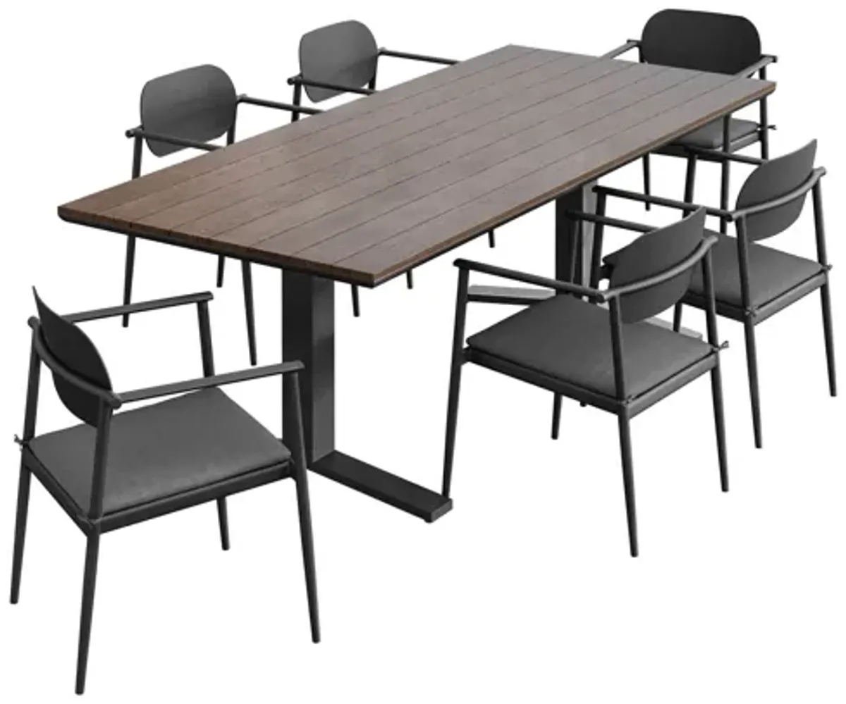 Aeris 7-Piece Outdoor Patio Aluminum Dining Set by Modway