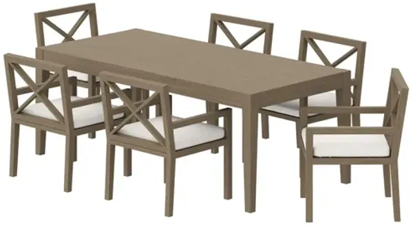 Northlake 7-Piece Outdoor Patio Teak Wood Dining Set by Modway