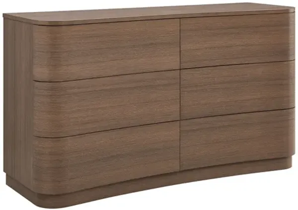 Mirae 6-Drawer Curved Dresser by Modway