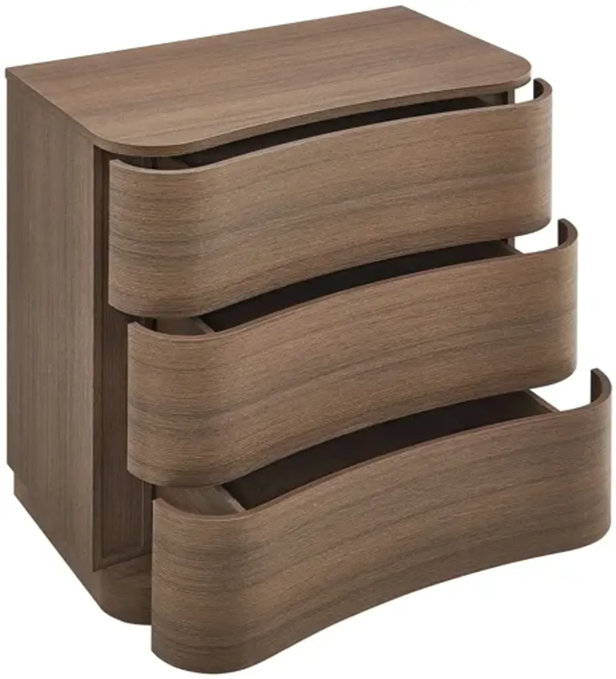 Mirae 3-Drawer Curved Compact Dresser by Modway