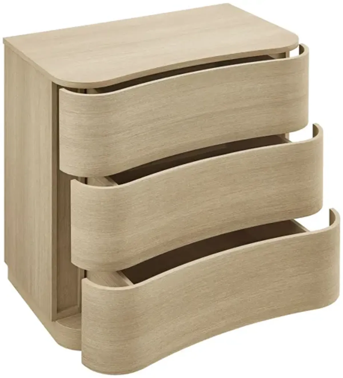 Mirae 3-Drawer Curved Compact Dresser by Modway