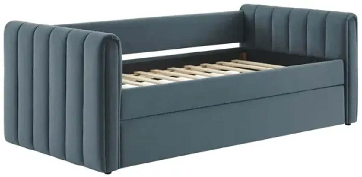 Veyla Channel Tufted Performance Velvet Twin Daybed With Trundle by Modway