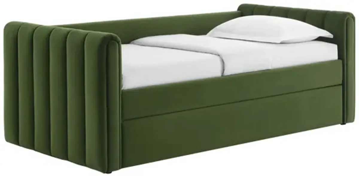 Veyla Channel Tufted Performance Velvet Twin Daybed With Trundle by Modway