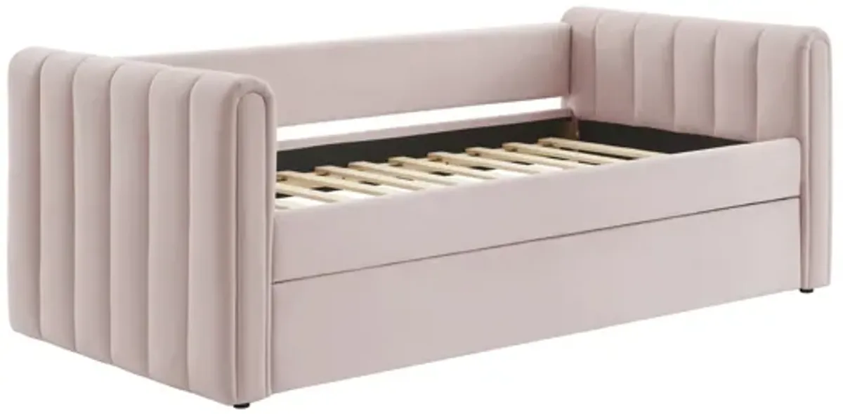 Veyla Channel Tufted Performance Velvet Twin Daybed With Trundle by Modway