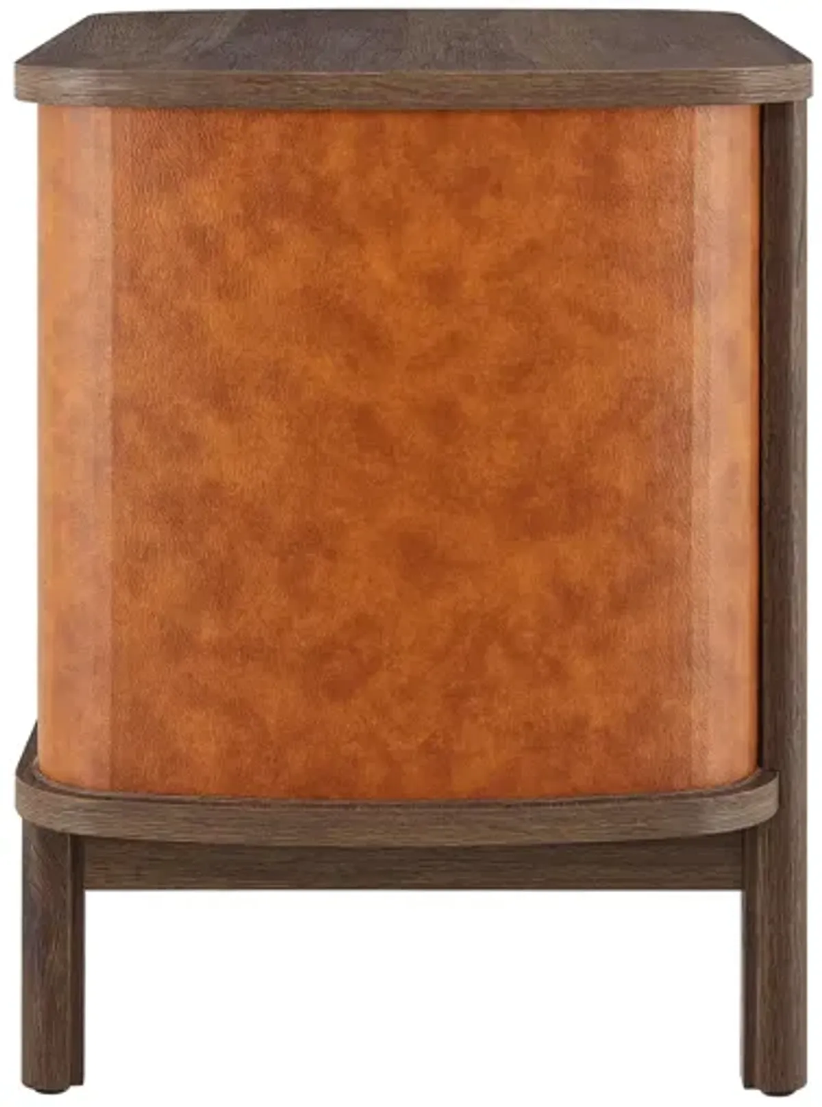 Coralie 2-Drawer Curved Vegan Leather Nightstand by Modway